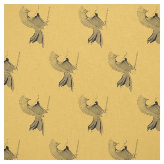 Digitale Samurai-afbeelding - Aangepaste achtergro Stof (Swatch)
