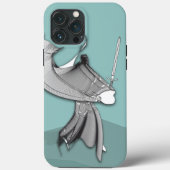 Digitale Samurai Hoesje-Mate iPhone Case (Achterkant)