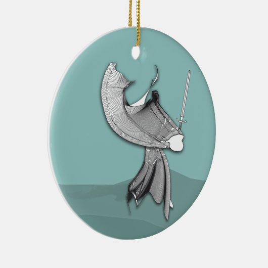 Digitale Samurai Keramisch Ornament (Rechts)