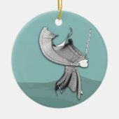 Digitale Samurai Keramisch Ornament (Voorkant)