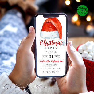Digitale Santas Pet Kerstfeest Uitnodiging