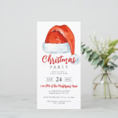 Digitale Santas Pet Kerstfeest Uitnodiging (Staand voorkant)
