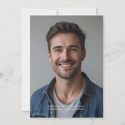 Digitale Save the Date Voeg uw evenement toe Algem Kaart (Achterkant)