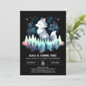 Digitale Schattigee Wolf Verjaardag Kaart (Staand voorkant)