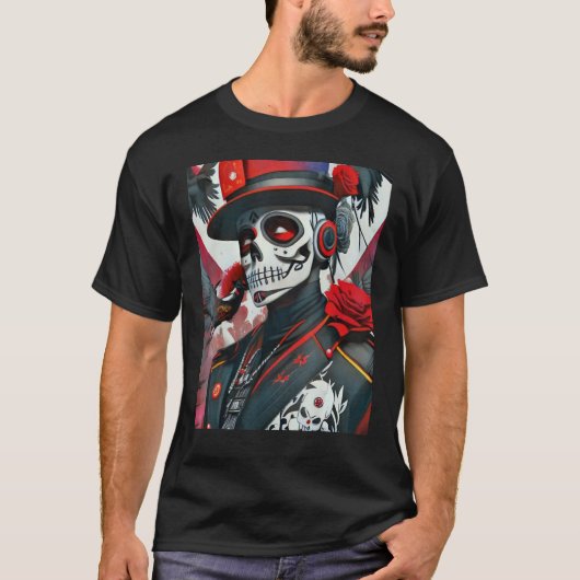 Digitale schedel soldaat t-shirt (Voorkant)