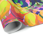 Digitale schilderende prachtige Abstracte kleurrij Cadeaupapier (Rol Hoek)