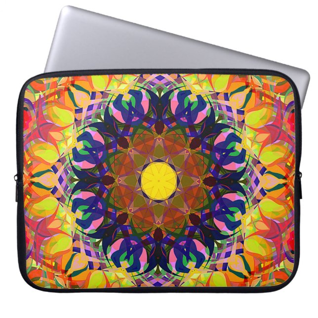 Digitale schilderende prachtige Abstracte kleurrij Laptop Sleeve (Voorkant)