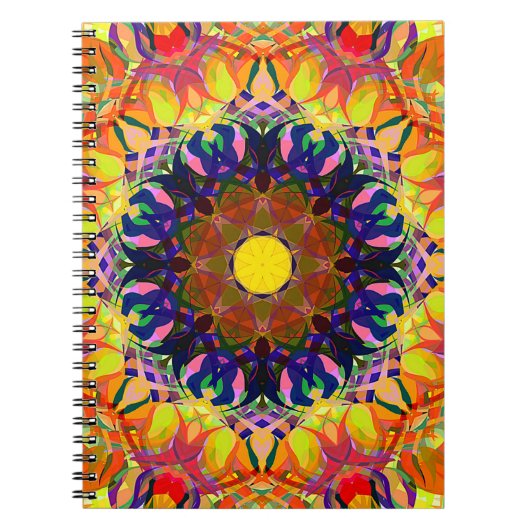 Digitale schilderende prachtige Abstracte kleurrij Notitieboek (Voorkant)
