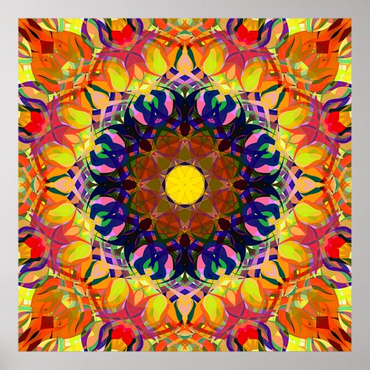 Digitale schilderende prachtige Abstracte kleurrij Poster (Voorkant)