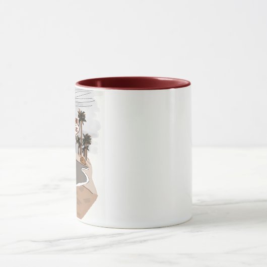 Digitale schilderij waterverf mok (Midden)