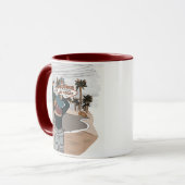 Digitale schilderij waterverf mok (Voorkant links)