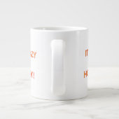 Digitale schildering over klimaatverandering. grote koffiekop (Achterkant)