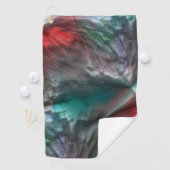 Digitale skerry in zilvergroene munt tot levendig  golfhanddoek (Insitu)