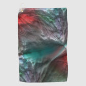 Digitale skerry in zilvergroene munt tot levendig  golfhanddoek (Voorkant)