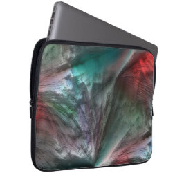 Digitale skerry in zilvergroene munt tot levendig  laptop sleeve