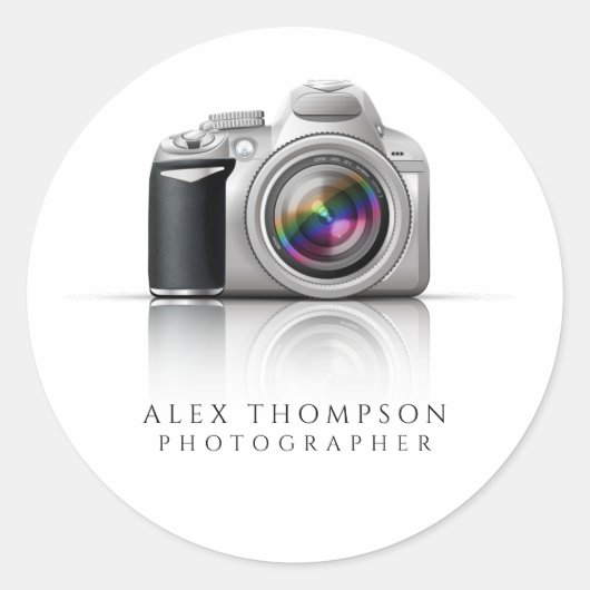 Digitale SLR Camera Professional-fotografie Ronde Sticker (Voorkant)