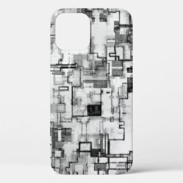 Digitale stads circuit ontwerp mobiele apparaat ho iPhone 12 hoesje