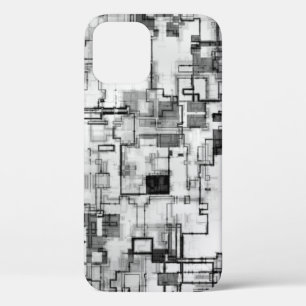 Digitale stads circuit ontwerp mobiele apparaat ho iPhone 12 hoesje