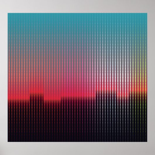 Digitale stedelijke vierkanten: futuristische verv poster (Voorkant)