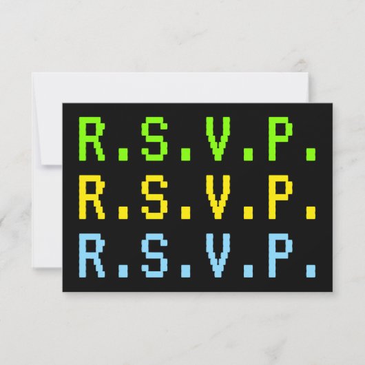 Digitale Stijl, Nerdy "R.S.V.P." Kaart (Voorkant)
