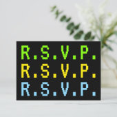 Digitale Stijl, Nerdy "R.S.V.P." Kaart (Staand voorkant)