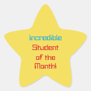 Digitale stijl "Ongelooflijke student van de maand Ster Sticker