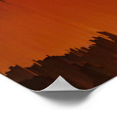Digitale Storing Zonsondergang Horizon Poster (Hoek)