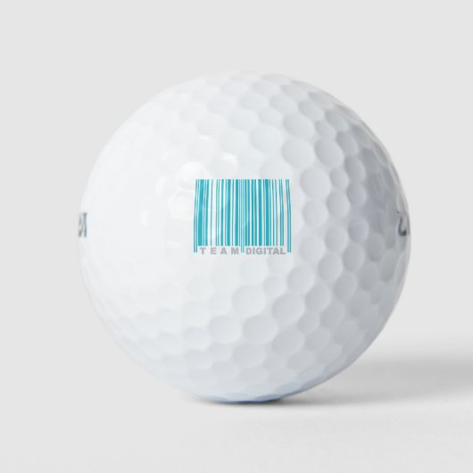 Digitale streepjescode team voor zenuwen golfballen (Voorkant)
