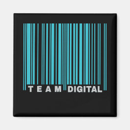 Digitale streepjescode team voor zenuwen magneet