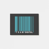 Digitale streepjescode team voor zenuwen post-it® notes (Voorkant)