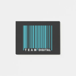 Digitale streepjescode team voor zenuwen post-it® notes