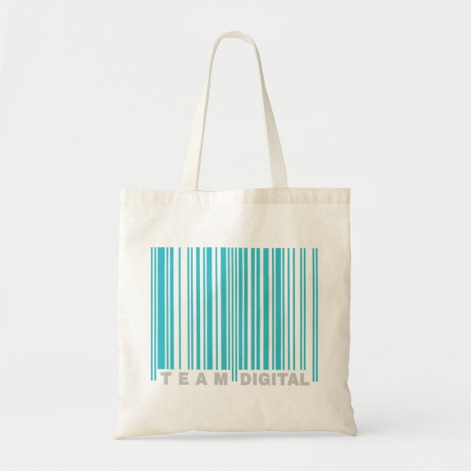 Digitale streepjescode team voor zenuwen tote bag (Voorkant)