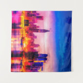 Digitale structuur van het schilderij. Nachtelijke Wandkleed (Voorkant (horizontaal))