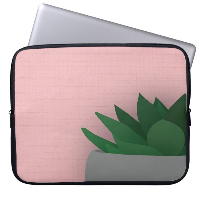 Digitale succulent laptop sleeve (Voorkant)