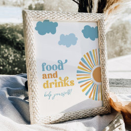 Digitale Sun Party Eten en Drinken Teken Poster