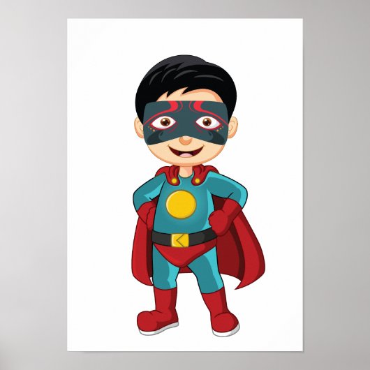 Digitale Superheld Poster & Sticker Printable (Voorkant)