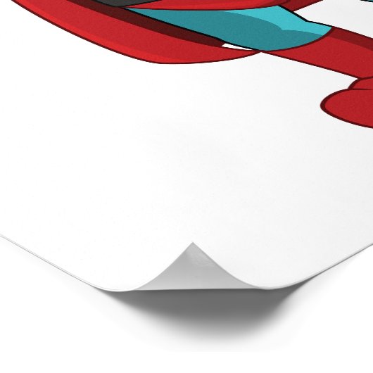 Digitale Superheld Poster & Sticker Printable (Hoek)