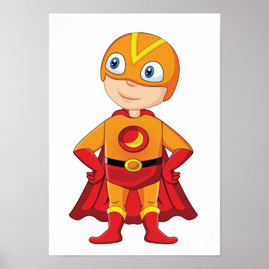 Digitale Superheld Poster & Sticker Printable (Voorkant)