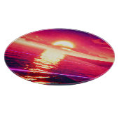 Digitale Synthwave Sunset Zee Reflectie Snijplank (Hoek)
