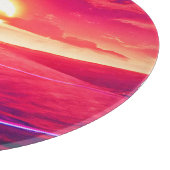 Digitale Synthwave Sunset Zee Reflectie Snijplank (Hoek)