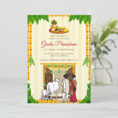 Digitale Tamil Housewarming uitnodiging Telugu (Staand voorkant)