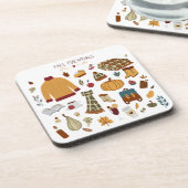 Digitale tekening herfst Essentials Bier Onderzetter (Linkerzijde)