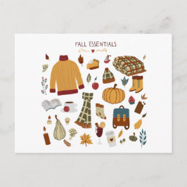 Digitale tekening herfst Essentials Briefkaart