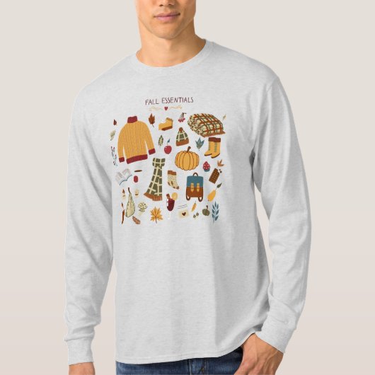 Digitale tekening herfst Essentials T-shirt (Voorkant)