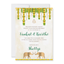 Digitale Telugu uitnodiging & Indiase bruiloft uit