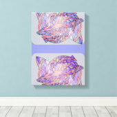 Digitale Tentakels Abstracte Moderne Kunstprint Canvas Afdruk (Insitu (Houten vloer))