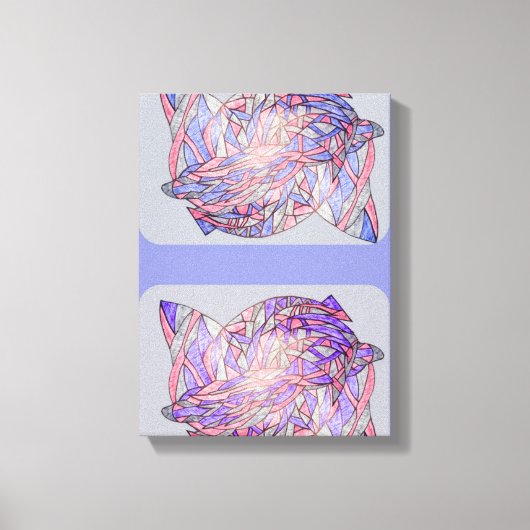 Digitale Tentakels Abstracte Moderne Kunstprint Canvas Afdruk (Voorkant)