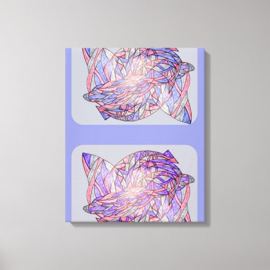 Digitale Tentakels Abstracte Moderne Kunstprint Canvas Afdruk (Voorkant)