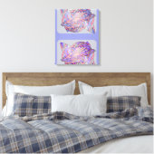 Digitale Tentakels Abstracte Moderne Kunstprint Canvas Afdruk (Insitu (Slaapkamer))
