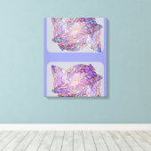 Digitale Tentakels Abstracte Moderne Kunstprint Canvas Afdruk (Insitu (Houten vloer))